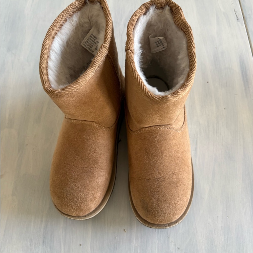 Classic Suede Faux Fur Lined Ankle Boots - Chestnut